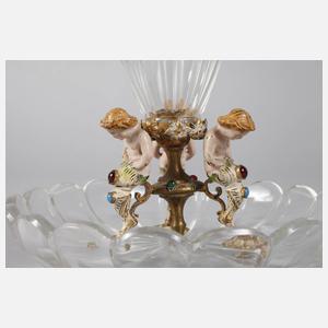 Wiener Bronze Tintenfass mit Faunen