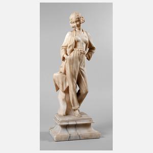 Mädchenhalbakt Alabaster