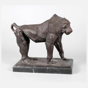 B. C. Zheng, Pavianskulptur