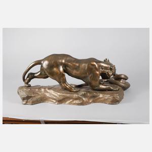 Japan große Tigerplastik mit Schlange