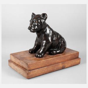 Sitzendes Löwenbaby