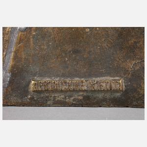 Bronzerelief mit Engeln