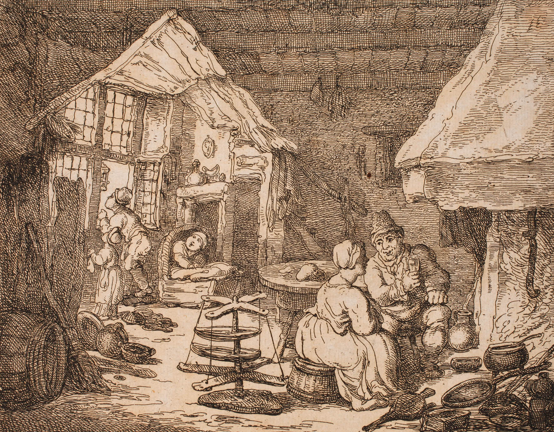 nach Adrien van Ostade, B?uerliches Interieur