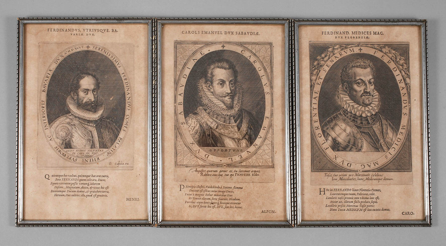 Domenicus Custos, Drei Herscherportraits