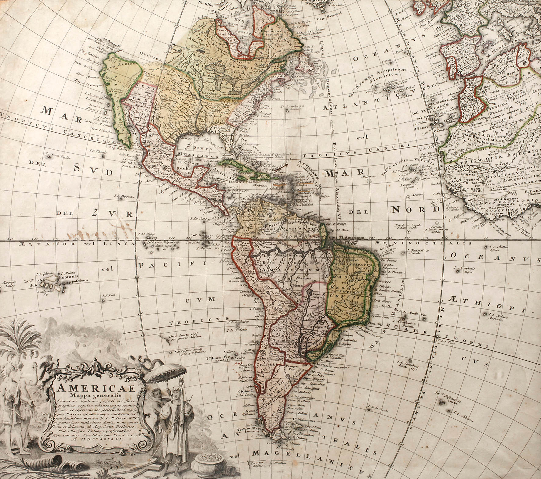 Homanns Erben, Karte Amerika