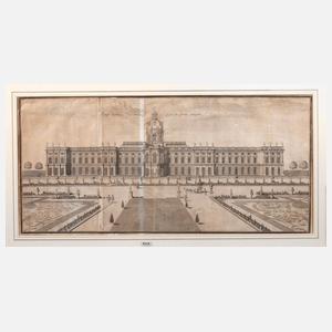 Johann Matth?us Merian, Ansicht Schloss Charlottenburg nach G?the