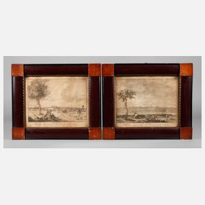 Pieter Schenk der ?ltere, Zwei Ansichten Leipzig