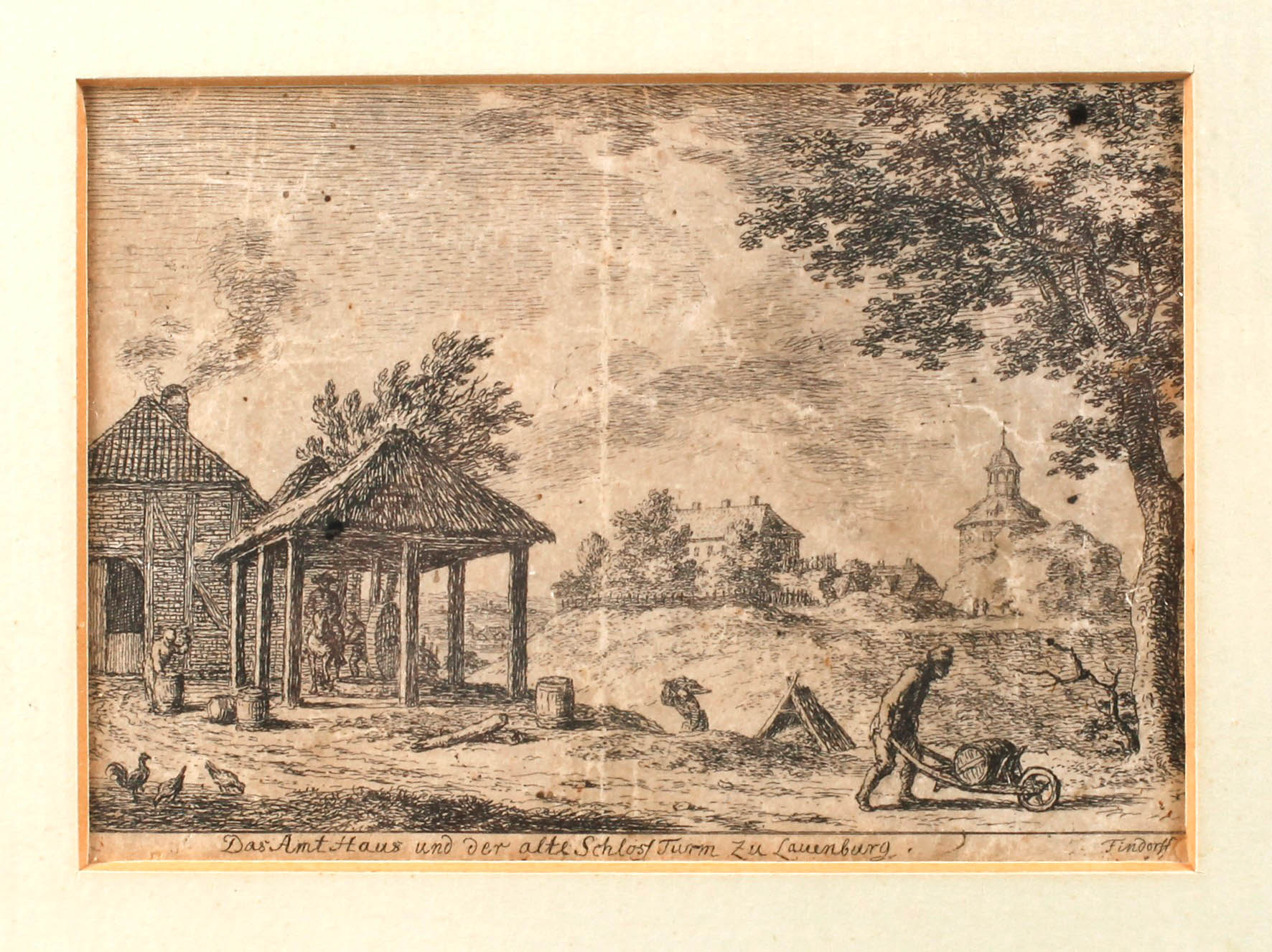 Diedrich Findorff, ”Das Amthaus und der alte Schlossturm zu Lauenburg”