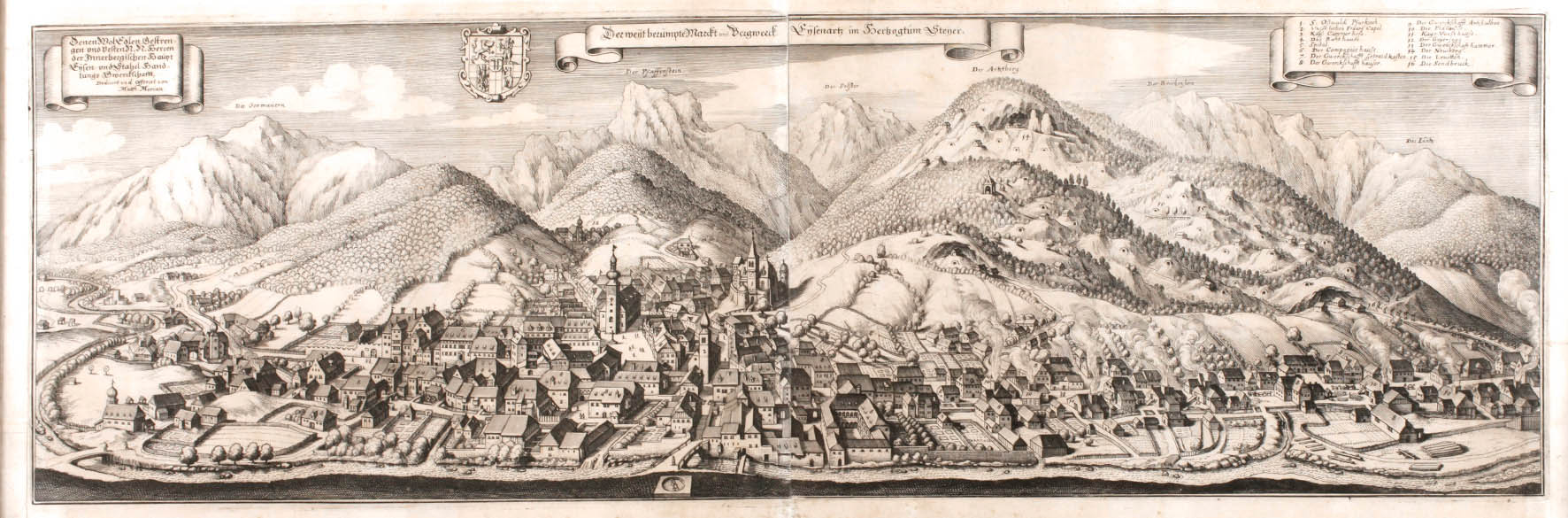 Matth?us Merian, Ansicht Eisenerz in der Steiermark