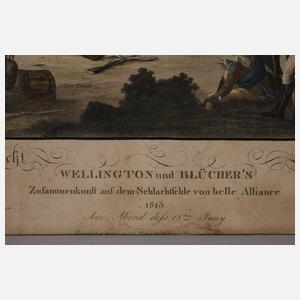 Johann Lorenz Rugendas d. J. ”Wellingtons und Bl?chers Zusammenkunft auf dem Schlachtfelde von belle Alliance 1815”