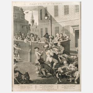Thomas Cook nach William Hogarth, ”First Stage of Cruelty”