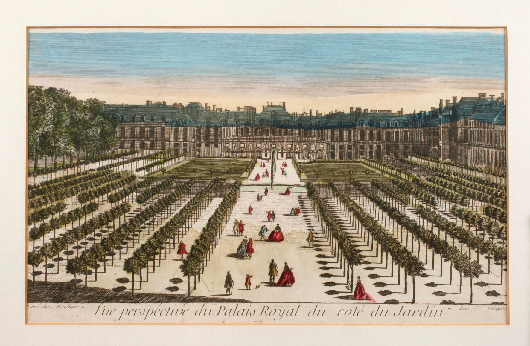 Guckkastenblatt, Gartenansicht Palais Royal