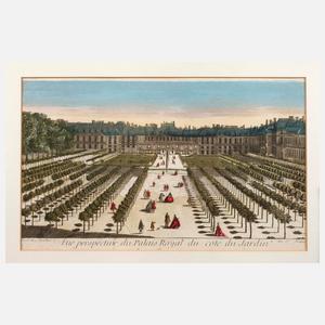 Guckkastenblatt, Gartenansicht Palais Royal