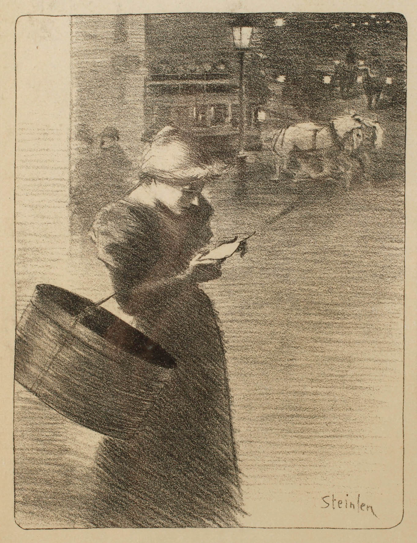Théophile-Alexandre Steinlen, Abendliche Stra?enszene