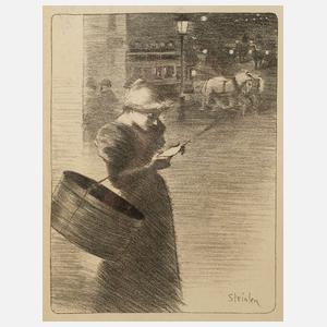 Théophile-Alexandre Steinlen, Abendliche Stra?enszene
