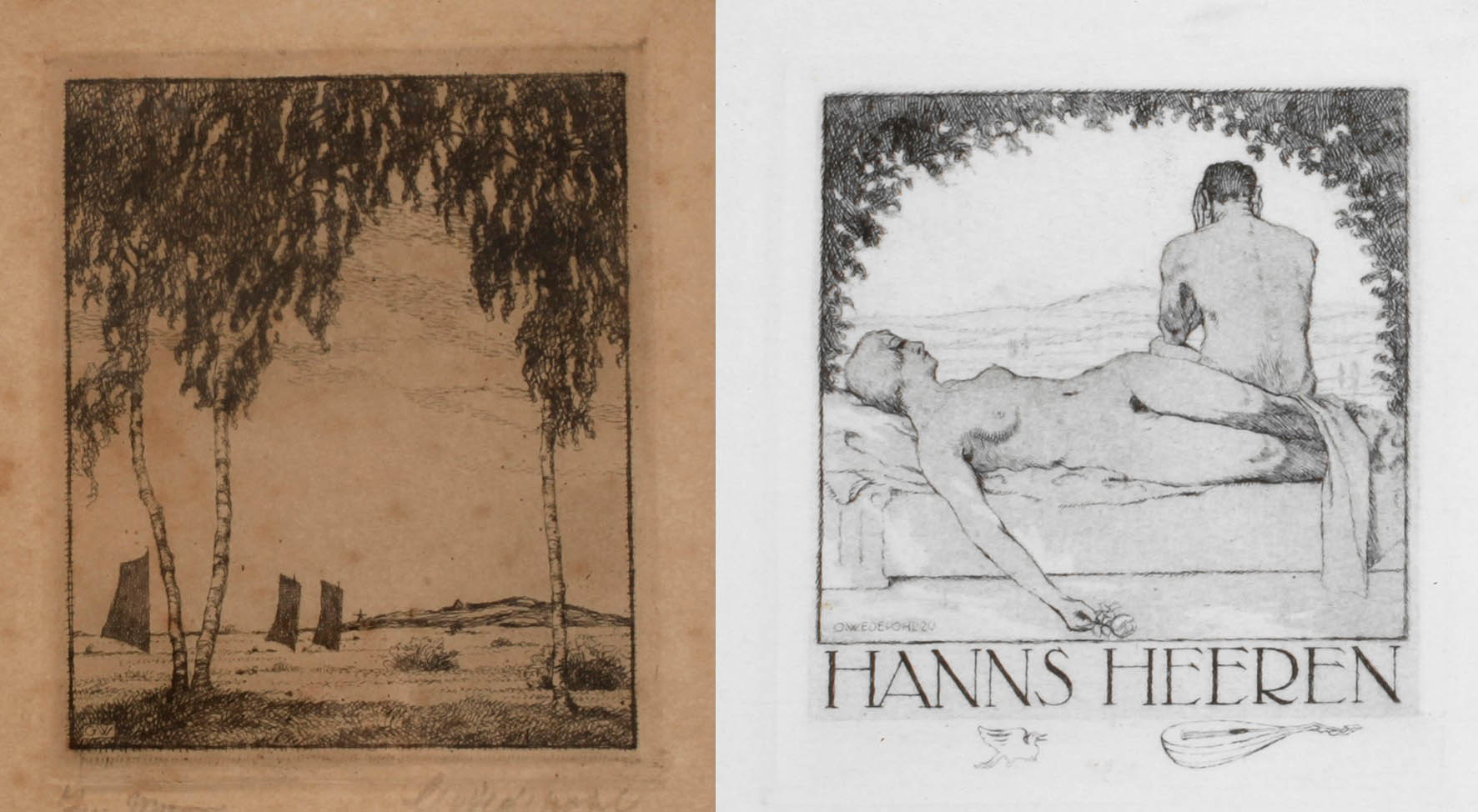 Gerhard Wedepohl, ”Im Moor” und Exlibris