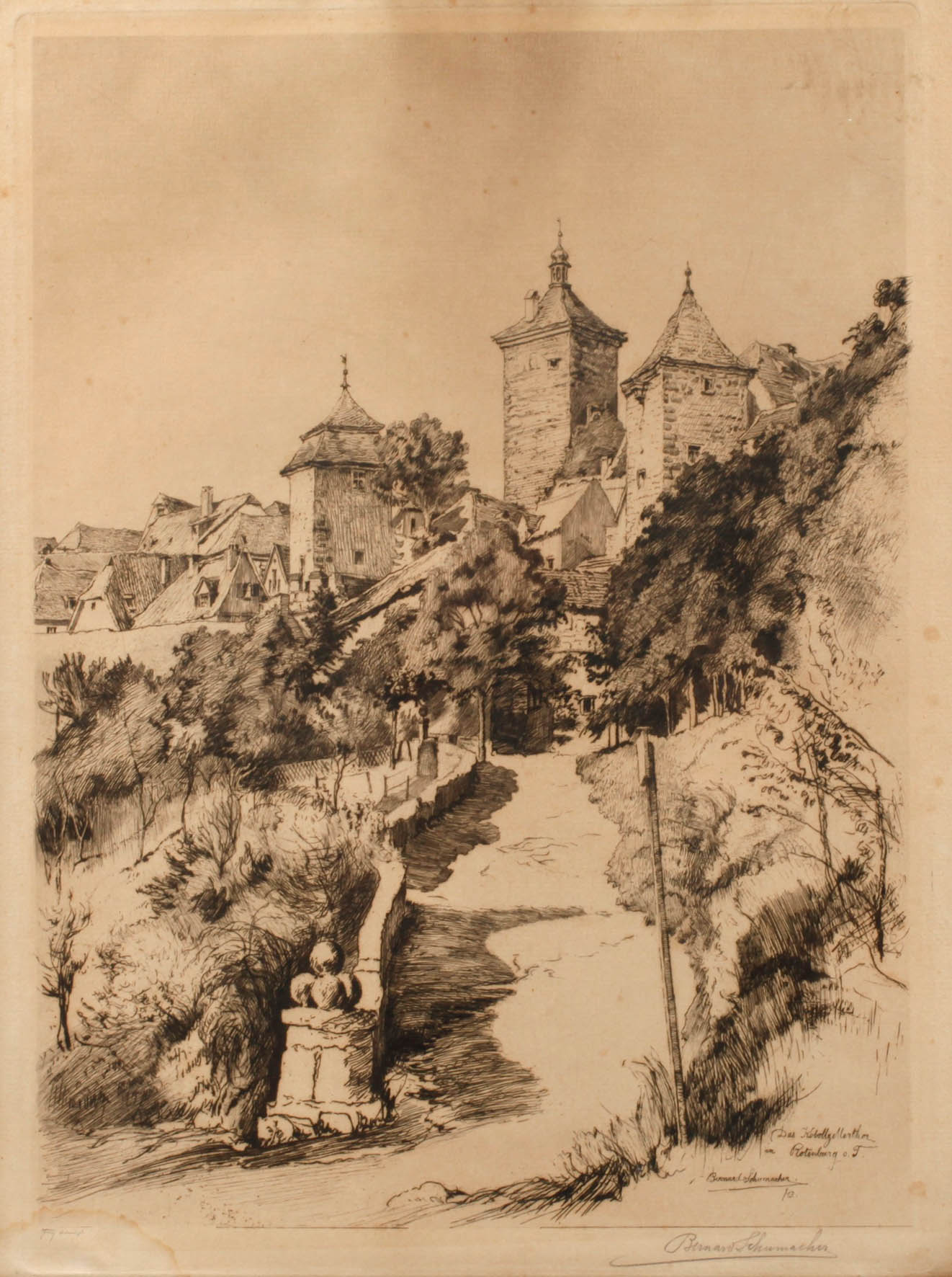 Bernard Schumacher, ”Das Kobollzeller Thor in Rothenburg o. T.”