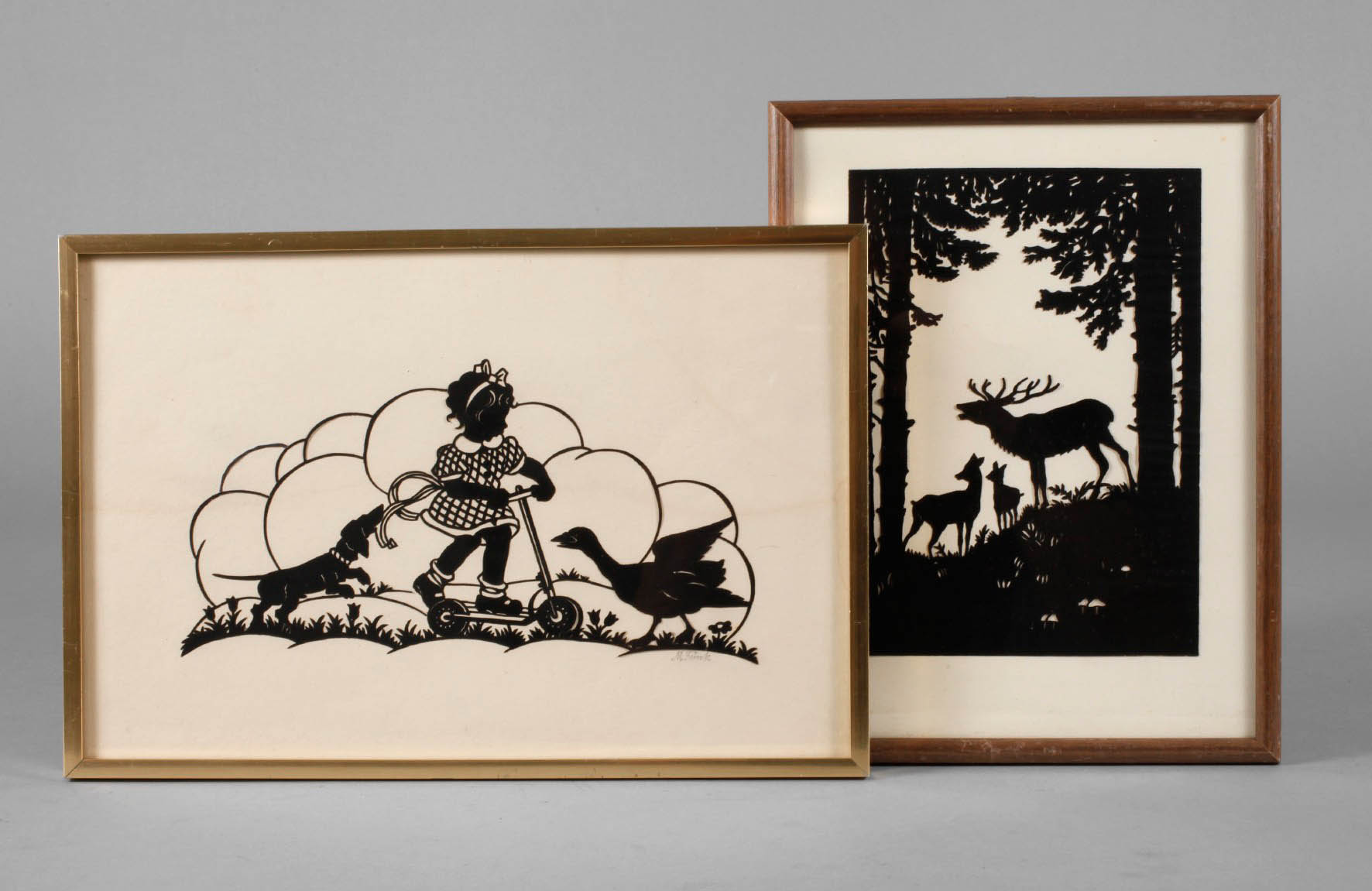 Paar Scherenschnitte