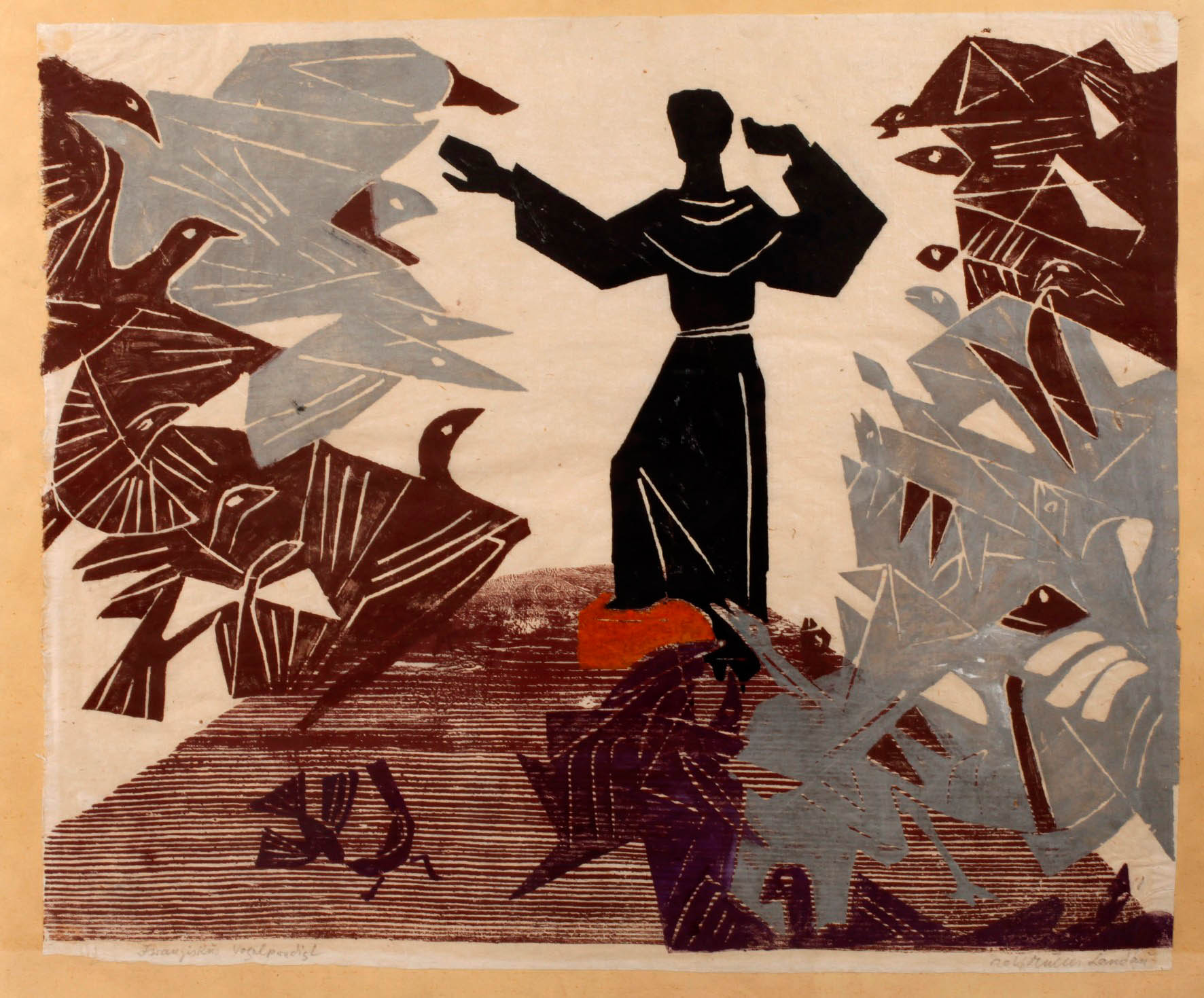 Rolf M?ller-Landau, ”Franziskus Vogelpredigt”