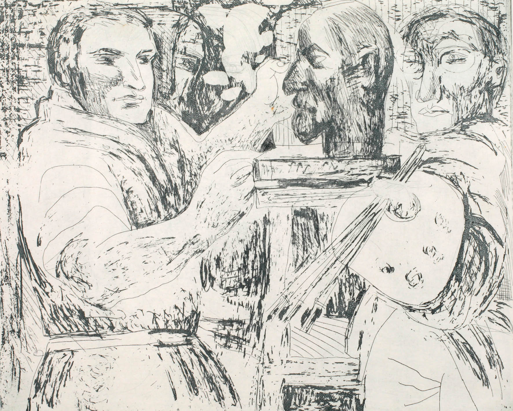 Prof. Klaus Schwabe, ”Beim portraitieren”