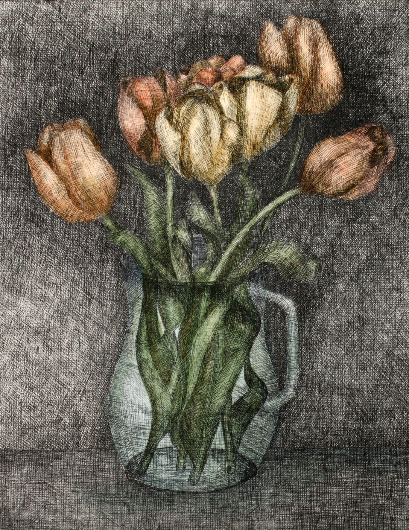 Uwe Bullmann, ”Tulpen im Glas”