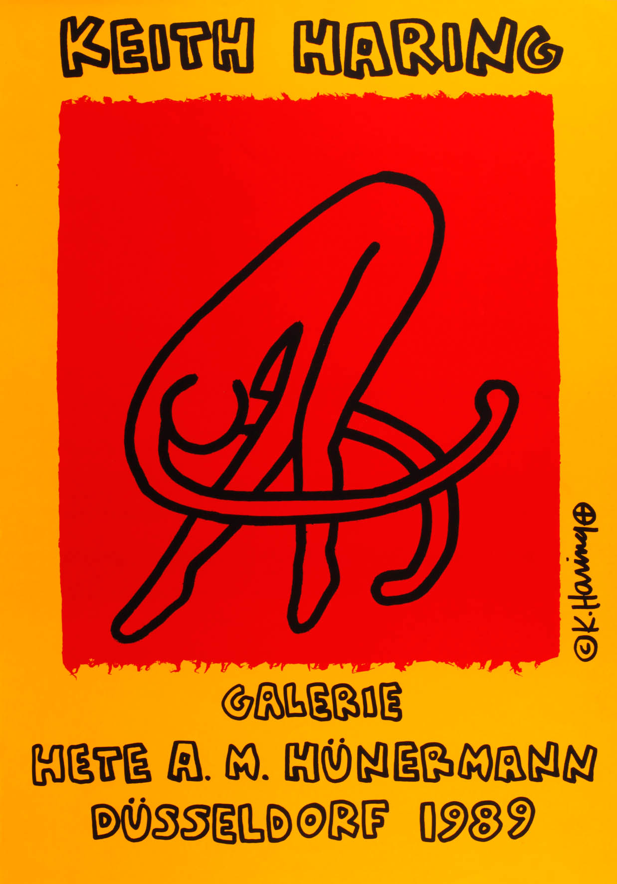 Keith Haring, Plakat der Galerie H?nermann