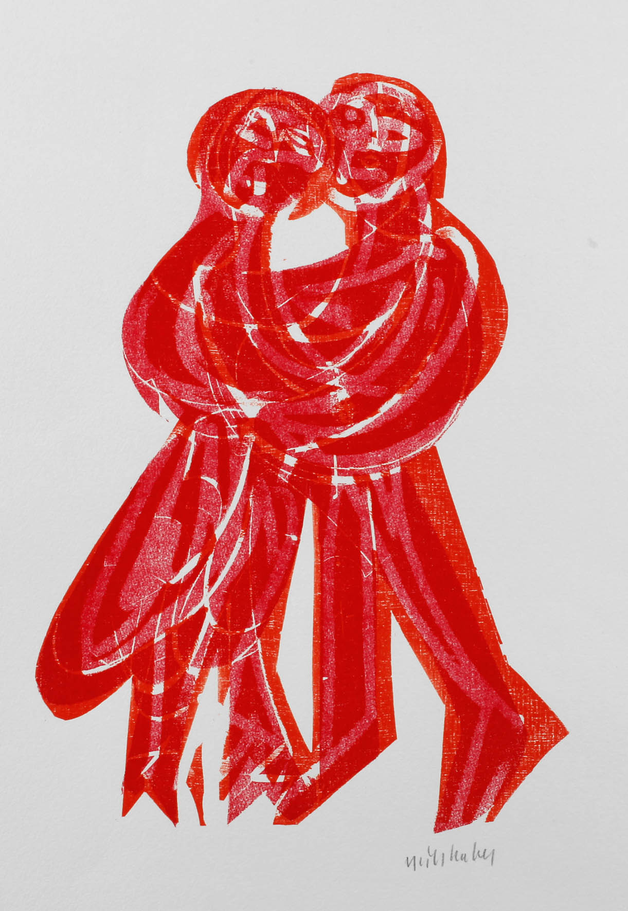 Prof. HAP Grieshaber, Rotes Paar