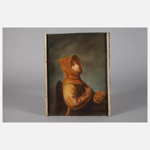 Andächtiger Mönch mit Totenkopf