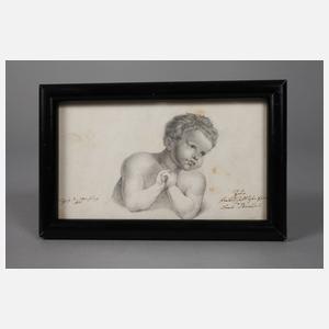 Louis Brendel, Erinnerungsblatt mit Putto