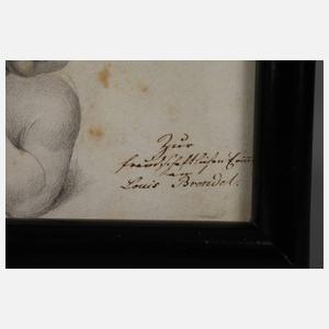 Louis Brendel, Erinnerungsblatt mit Putto