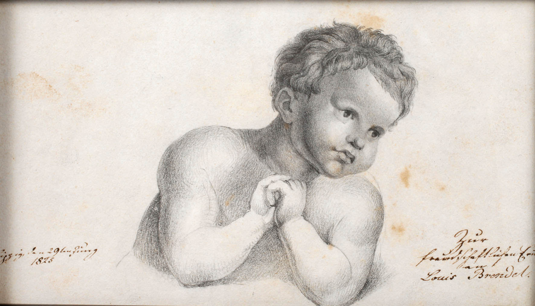 Louis Brendel, Erinnerungsblatt mit Putto