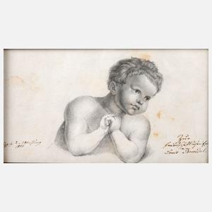 Louis Brendel, Erinnerungsblatt mit Putto