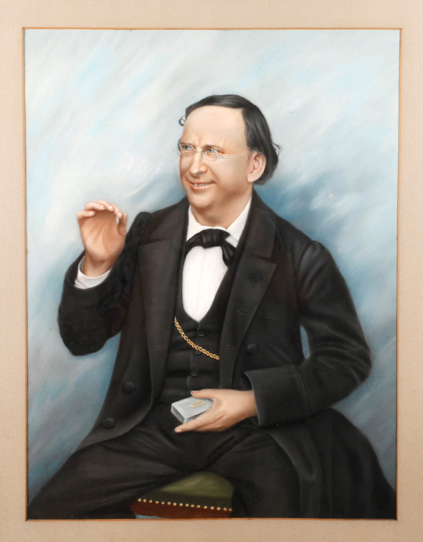 Herr mit Schnupftabakdose