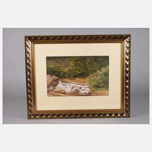 Elise Stetter-Schade, ”Wehr an der Mühle bei Berneck”