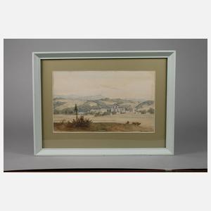 Bayerische Gebirgslandschaft mit Kloster