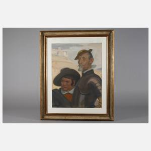 Prof. Arthur Kampf, Don Quichote und Sancho Pansa