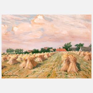 Heinrich Wilke, Sommerlandschaft mit Korngarben