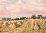 Heinrich Wilke, Sommerlandschaft mit Korngarben