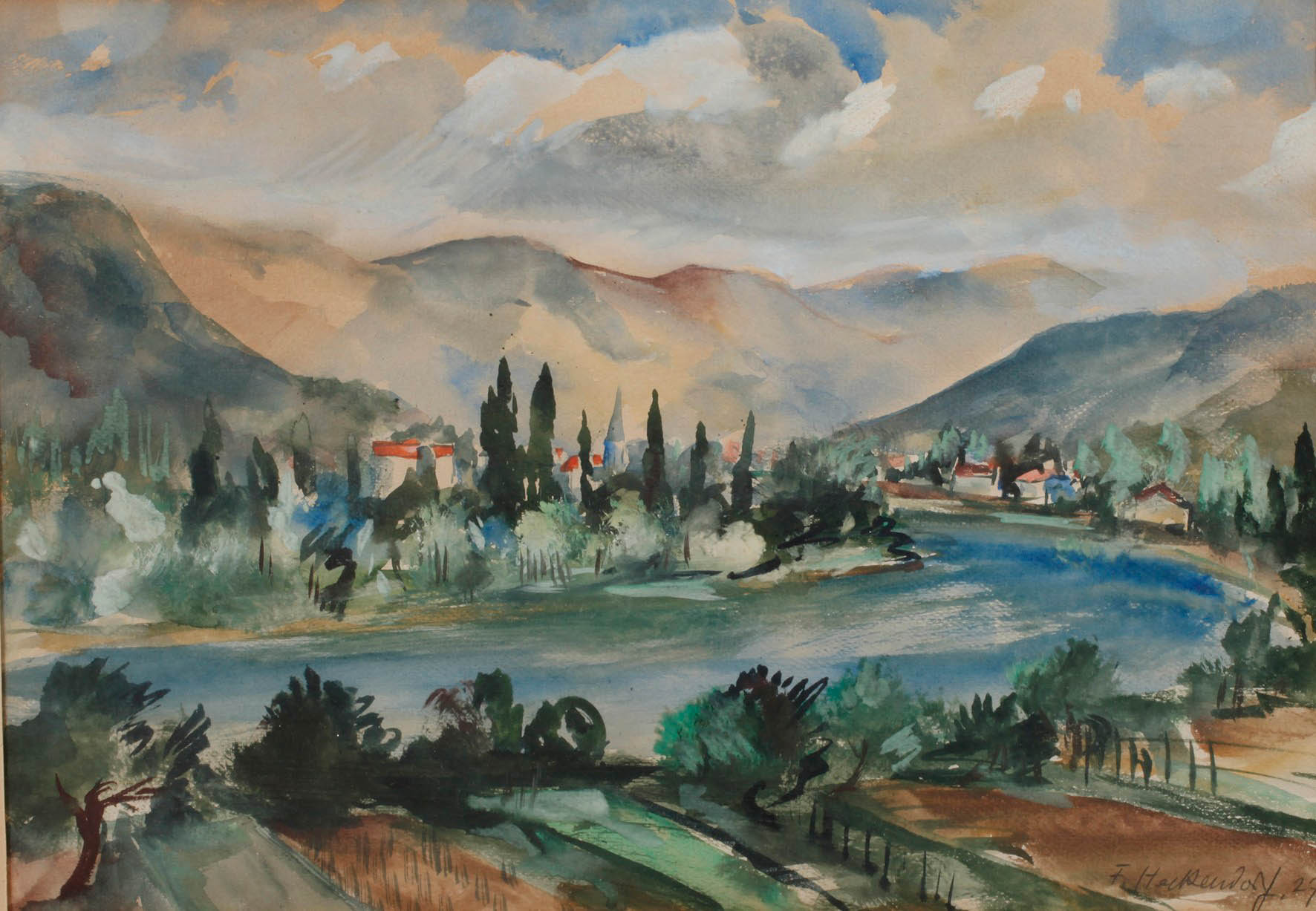 Prof. Franz Heckendorf, Südliche Landschaft