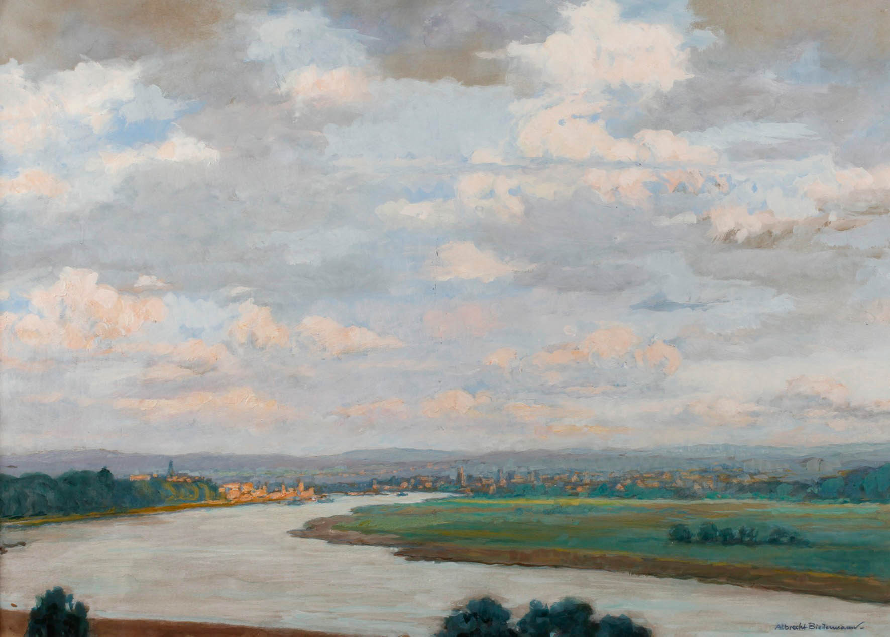Biedermann, Albrecht, Die Elbe bei Dresden