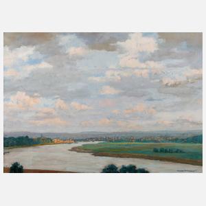 Biedermann, Albrecht, Die Elbe bei Dresden