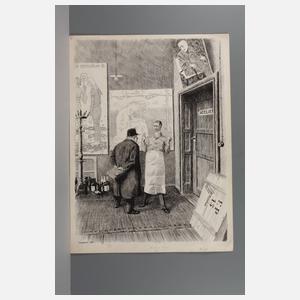 Walther Caspari, Vor dem Atelier