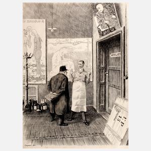 Walther Caspari, Vor dem Atelier