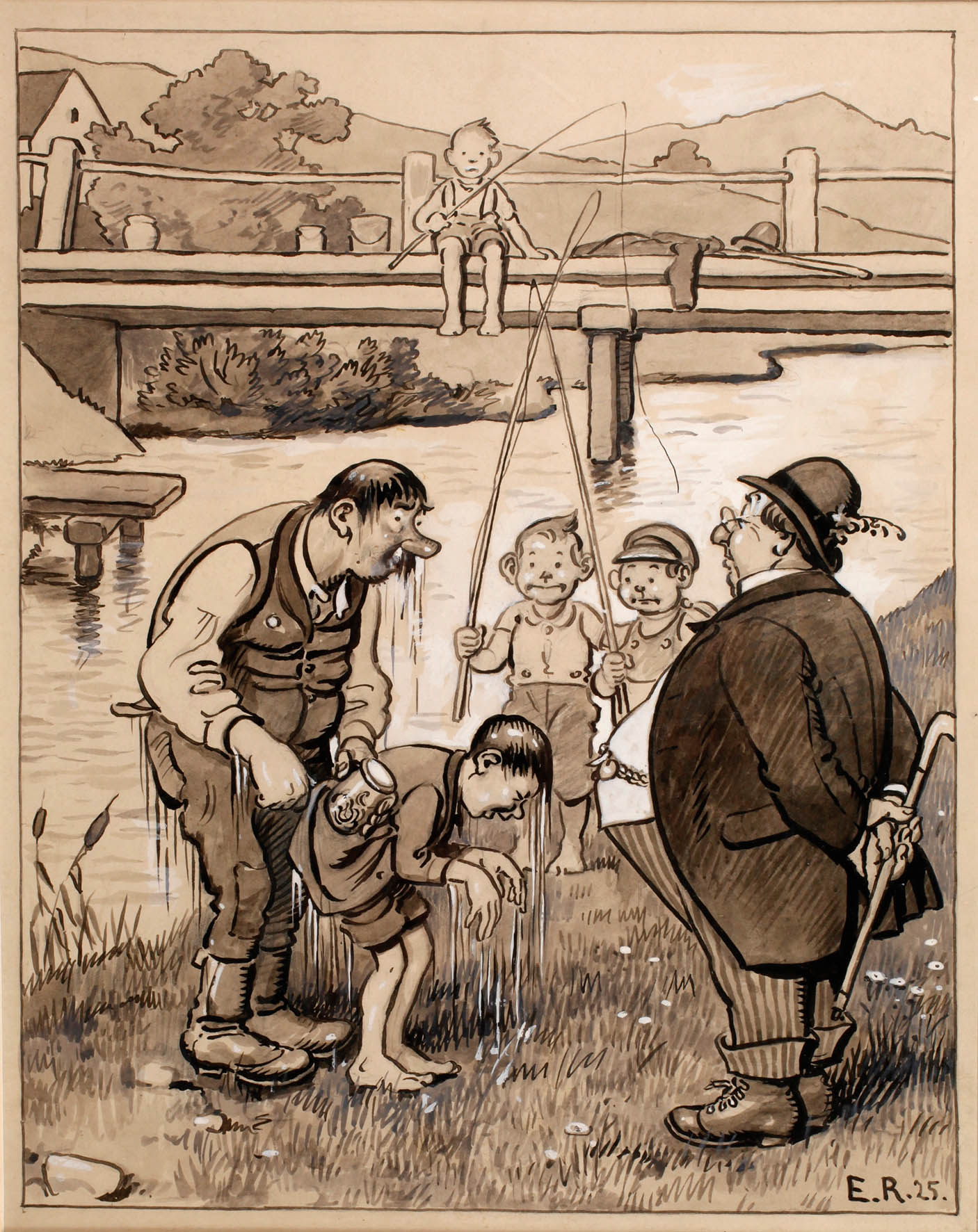 Emil Reinicke, Das unfreiwillige Bad