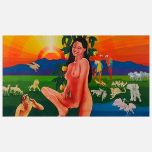 Alois Wettstein, attr., Adam und Eva im Paradies