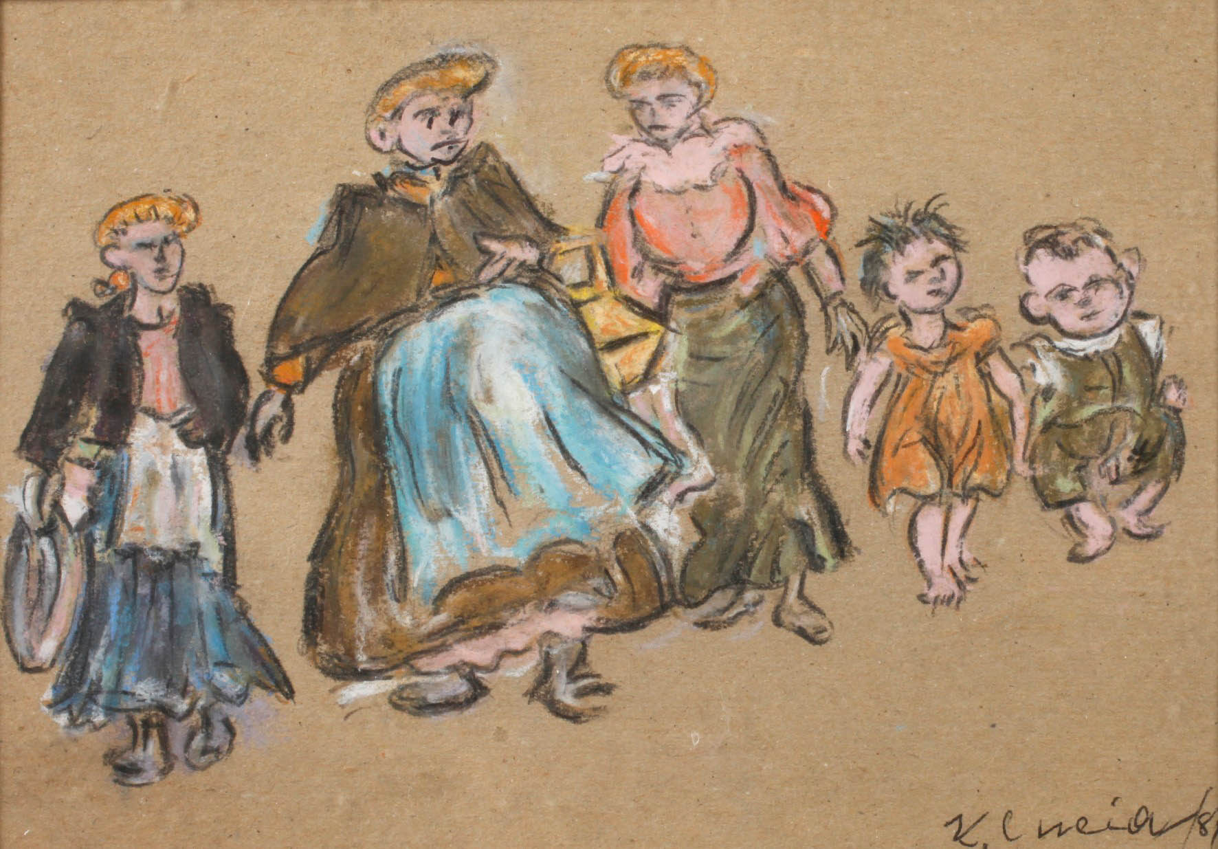 Nach Heinrich Zille, Straßenszene