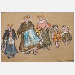 Nach Heinrich Zille, Straßenszene