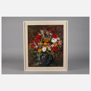 Martin Grünert, ”Sommerblumen in blauer Vase”