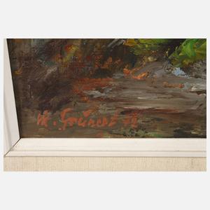 Martin Grünert, ”Sommerblumen in blauer Vase”