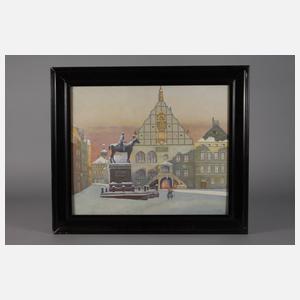 Kirstein, Winterlicher Altmarkt in Plauen